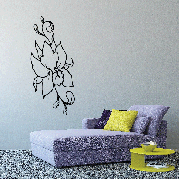 Image of Outlined Flower Decals