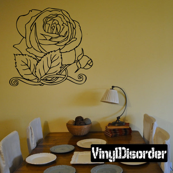 Image of Outlined Flower Decals