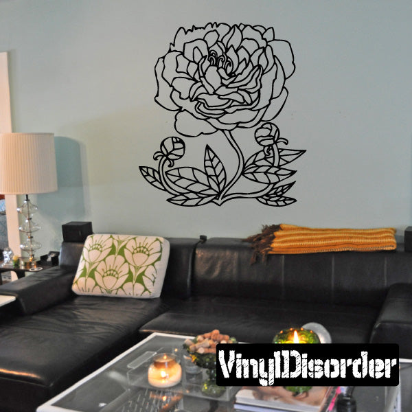 Image of Outlined Flower Decals