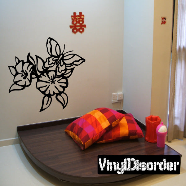 Image of Outlined Flower Decals