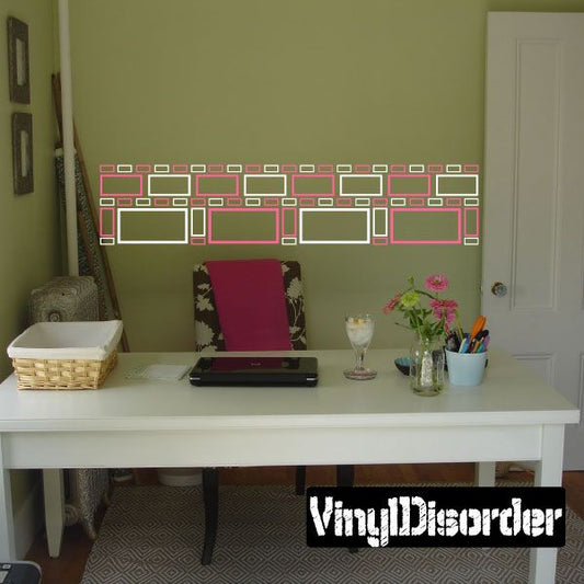 Image of Outlined Rectangle Wall Decals Kit