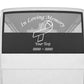 Outlined ribbon memorial decal with 'In Loving Memory' text and custom lines