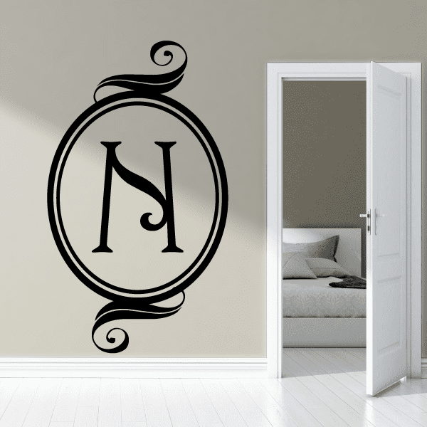 Image of oval-monogram-decals