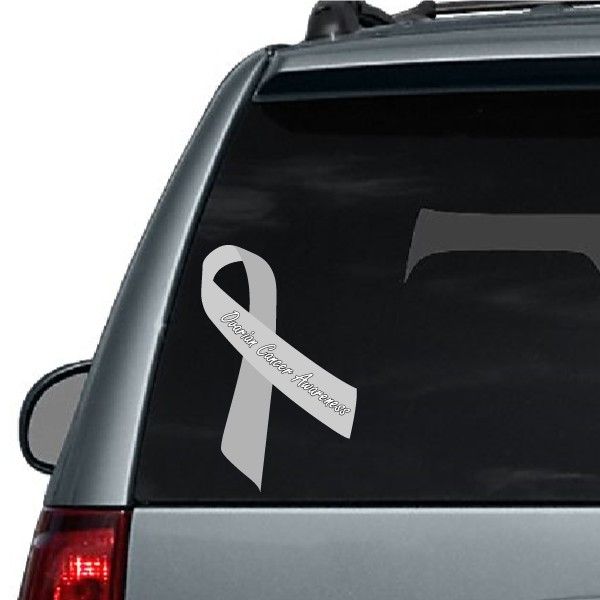 Image of Ovarian Cancer Awareness Ribbon Vinyl Sticker