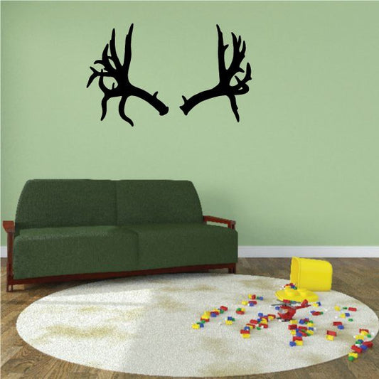 Image of Overgrown Stag Antlers Deer Decal