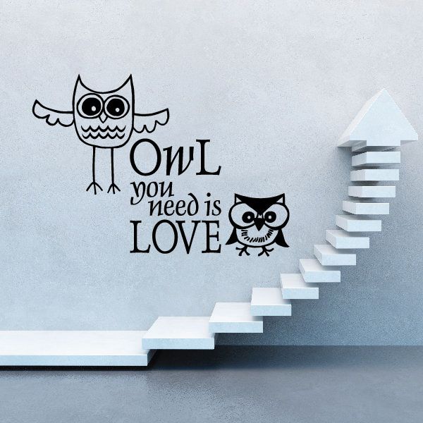 Image of Owl You Need is Love Wall Decal