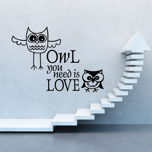 Image of Owl You Need is Love Wall Decal