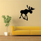 Black standing moose wall decal sticker