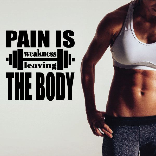 Image of Pain is Weakness Leaving the Body Wall Decal