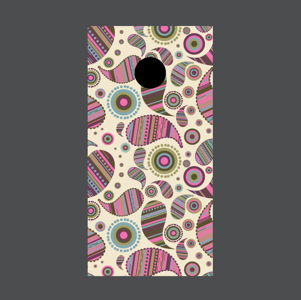 Image of Paisley Cornhole Board Wraps