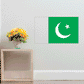 Pakistan flag sticker: green with white crescent and star