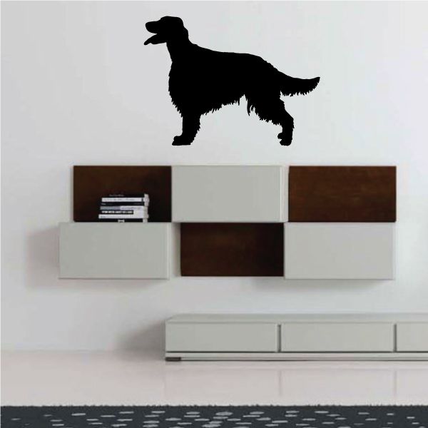 Black Irish setter dog decal silhouette