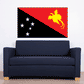 Papua flag sticker, rectangular design with red, black, and yellow bird emblem