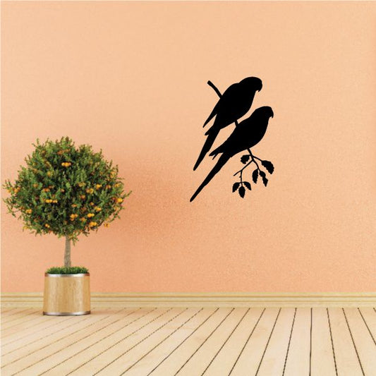 Image of Parrot Pair on Branch Decal