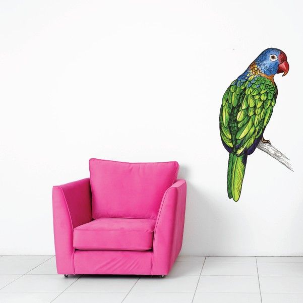 Image of Parrot Perched Sticker