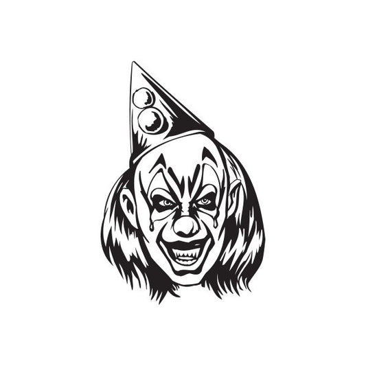 Image of Party Hat Clown Head Decal