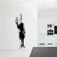 Pastry chef wall decal: black-and-white chef illustration holding a whisk.