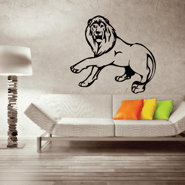 Image of Pawing Lion Decal