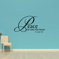 Peace be unto this house wall decal, St. Luke 10:5 text