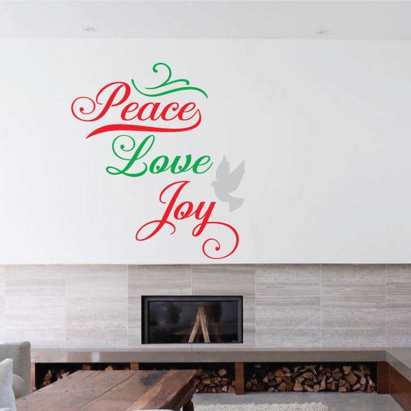 Image of Peace Love Joy Dove Printed Decal