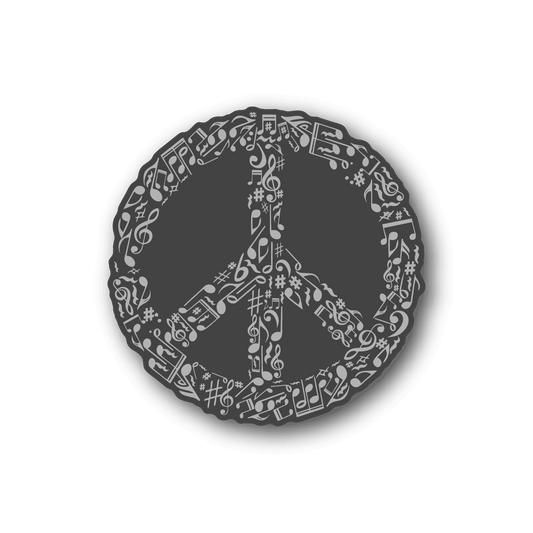 Image of Peace Sign Music Note Collage Sticker