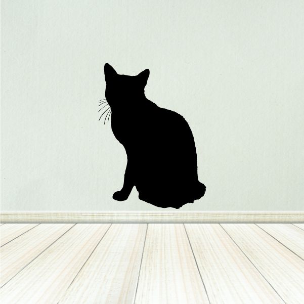 Image of Peaceful Cat Sitting Decal