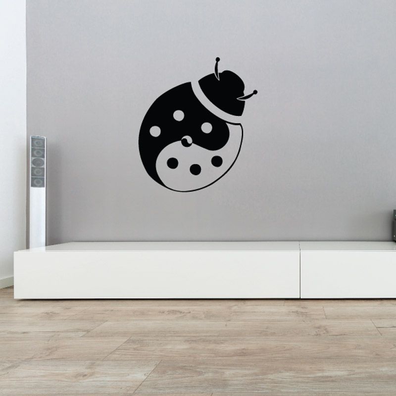 Image of Peaceful Dotted Yin Yang Ladybug Decal