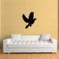 Black flying dove wall decal with wings spread