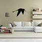 Shore bird wall decal, black flying silhouette with wings spread