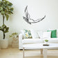 Hawk wall decal with black flying silhouette and wings spread