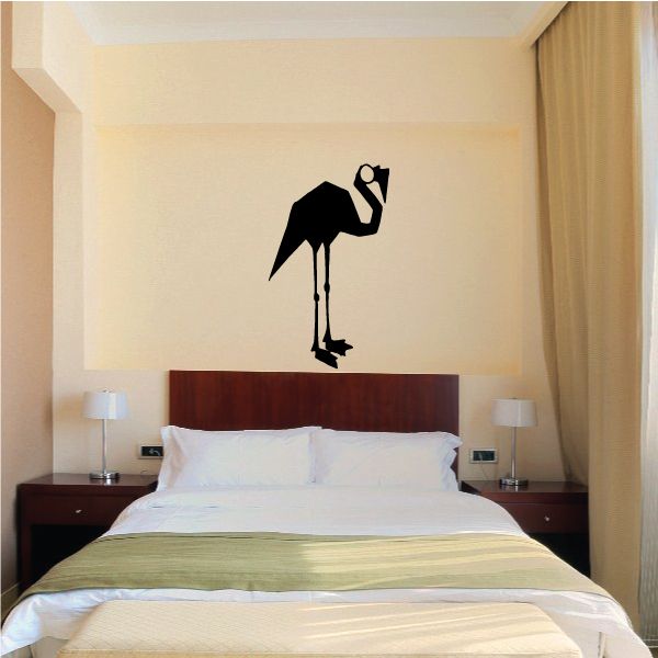 Image of Peaceful Standing Flamingo Decal