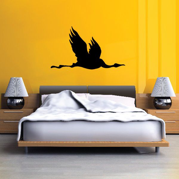 Image of Peaceful Stork Flying Decal