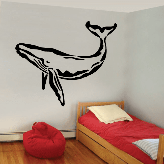 Image of Peaceful Turning Humpback Whale Decal