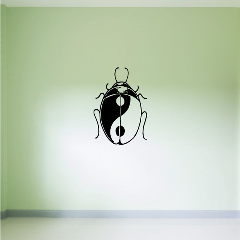 Image of Peaceful Yin Yang Lady Bug Decal