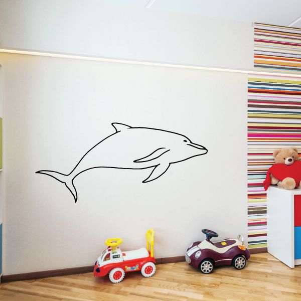 Image of Peacful Swimming Dolphin Decal