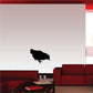Baby chick pecking wall decal in black silhouette
