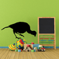 Black turkey hen pecking decal silhouette