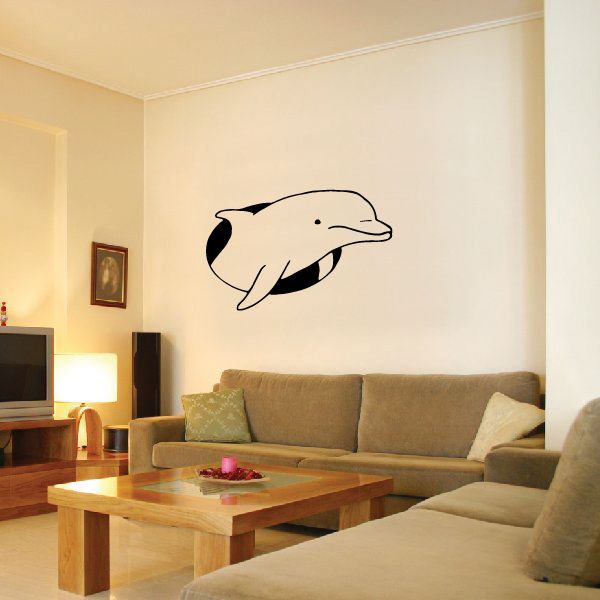 Image of Peeking Bottlenose Dolphin Decal