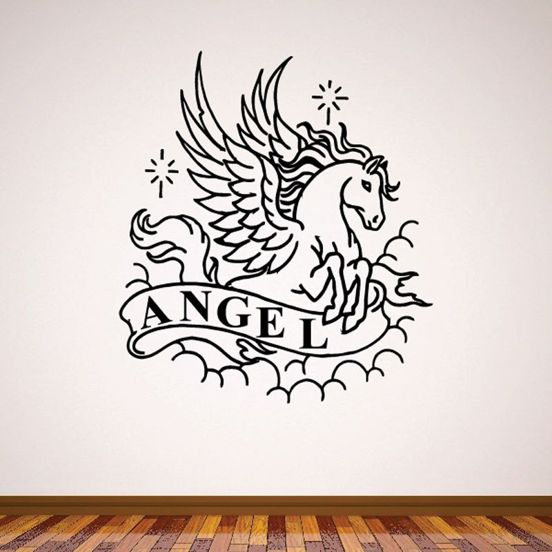 Image of Pegasus Unicorn Wall Decal - Vinyl Decal - Car Decal - DC011