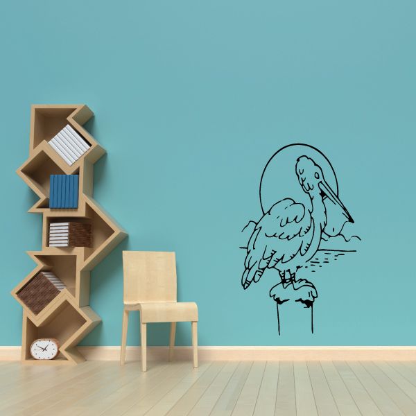 Image of Pelican Wall Decal - Vinyl Decal - Car Decal - CF519