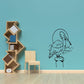 Pelican wall decal vinyl sticker with line-art bird design, black outline.