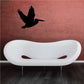 Pelican vinyl wall decal: black pelican silhouette in flight