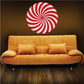 Peppermint swirl sticker with red-and-white spiral stripes