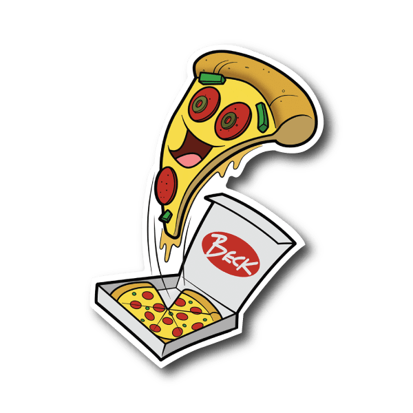 Image of Peppy Happy Pizza Vinyl Sticker