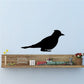 Perched bird decal with black silhouette