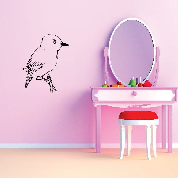 Image of Perched Wren Bird Decal