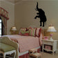 Black elephant wall decal silhouette, raised front legs
