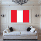 Peru flag sticker with red-white-red vertical stripes