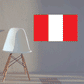 Peru flag sticker with red-white-red vertical stripes