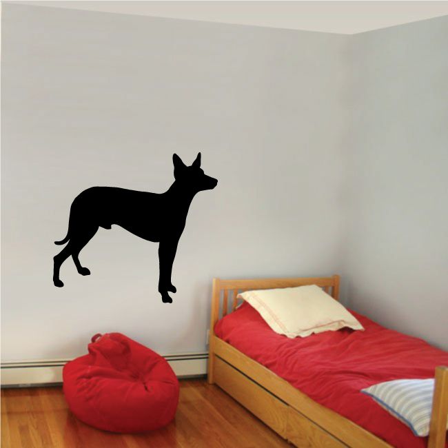 Black dog silhouette wall decal sticker